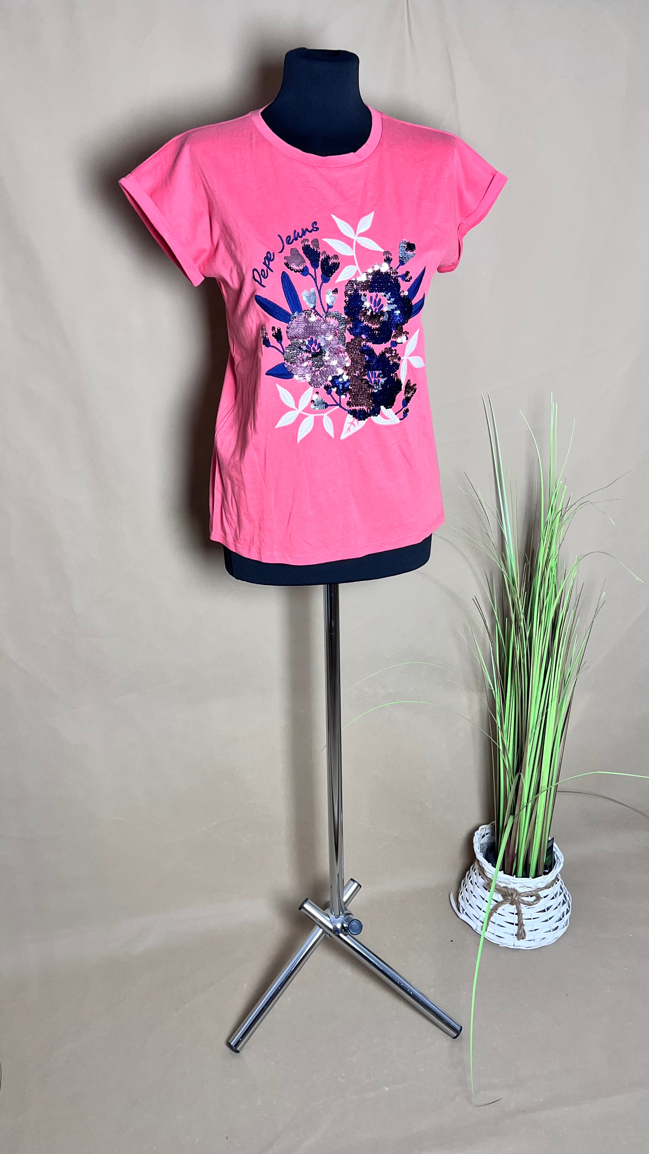 Koszulka koralowa Pepe Jeans