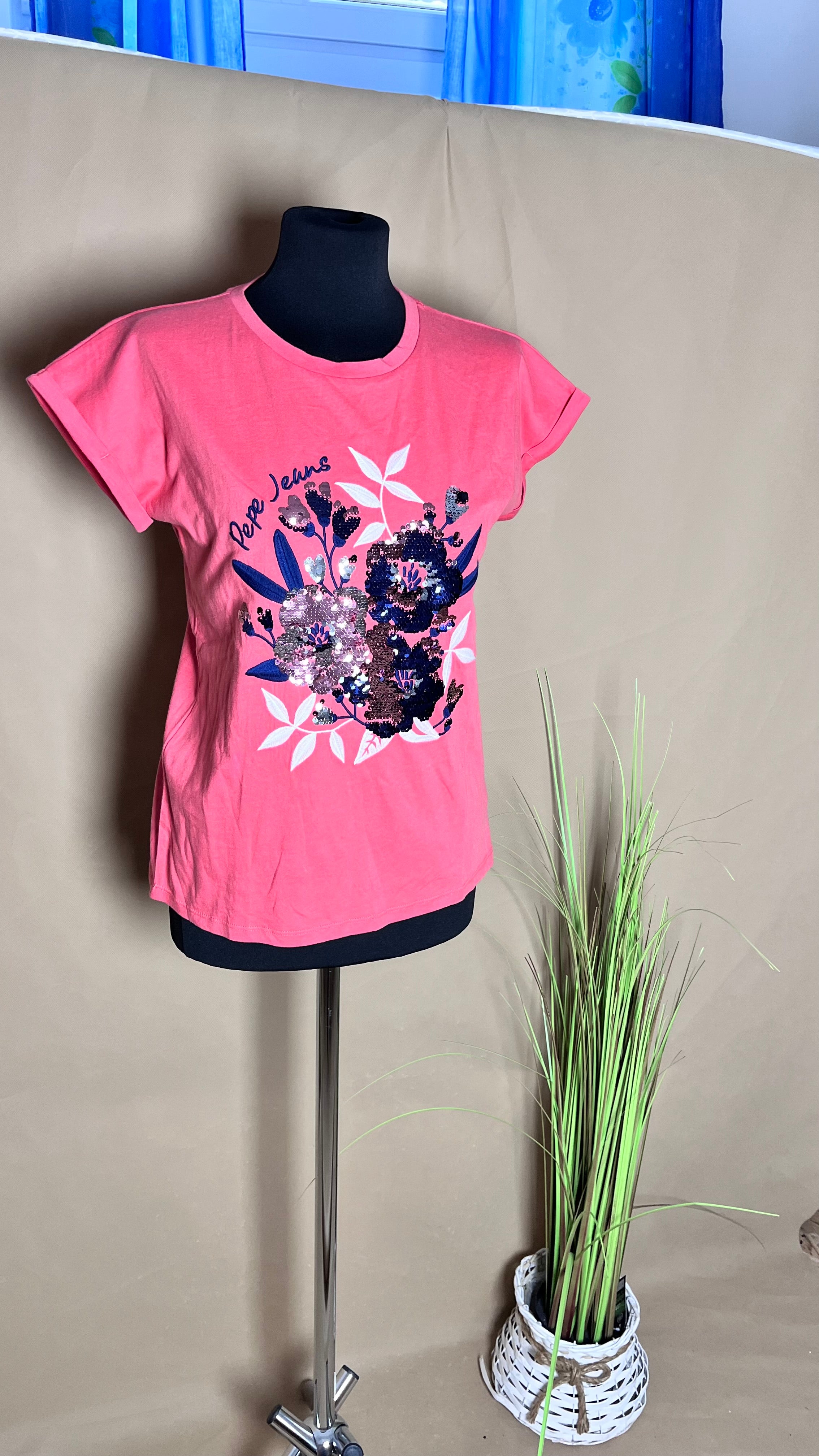 Koszulka koralowa Pepe Jeans